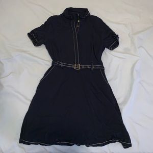 Cute Navy Blue Dress w/ a Belt